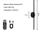 اضاءة LED لاسلكية تعمل باعاده الشحن وبمستشعر حساس الحركة