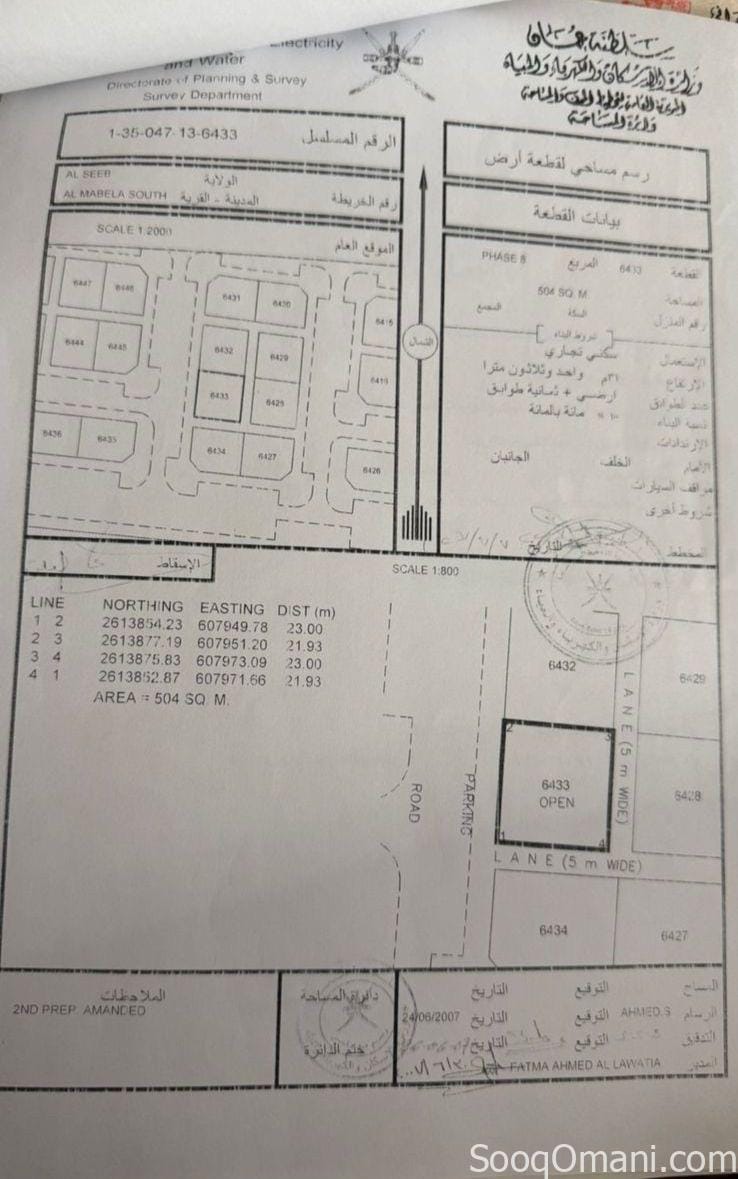 Residential and commercial land, Al-Maabela 8