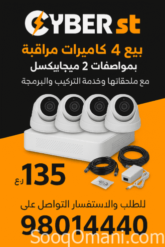 4 surveillance cameras of your choice