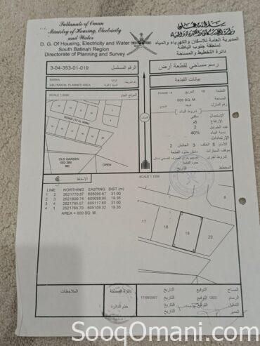 Two adjacent plots of land for sale in Abu Al Nakhil area