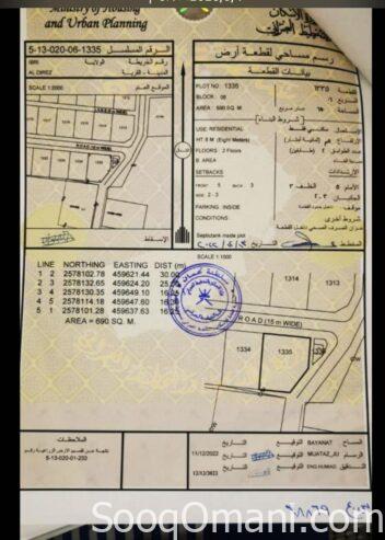 Corner land in Al-Drayz, excellent location
