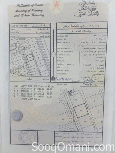أرض للبيع ولاية سمائل منطقه لزغ ٣