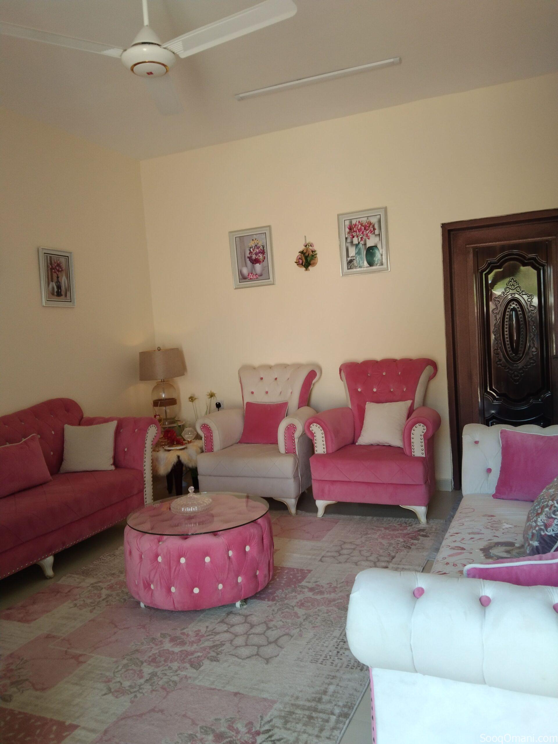 a clean, custom-made sofa set, For sale