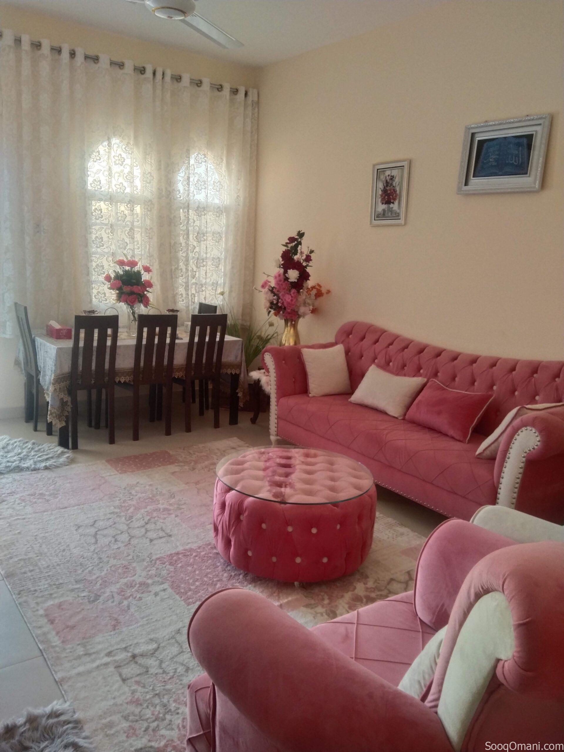 a clean, custom-made sofa set, For sale