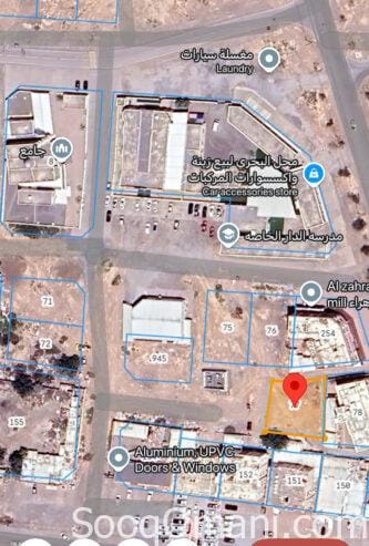 Residential and commercial land for sale in Al-Musannah, Al-Mulda Al-Qarihat line