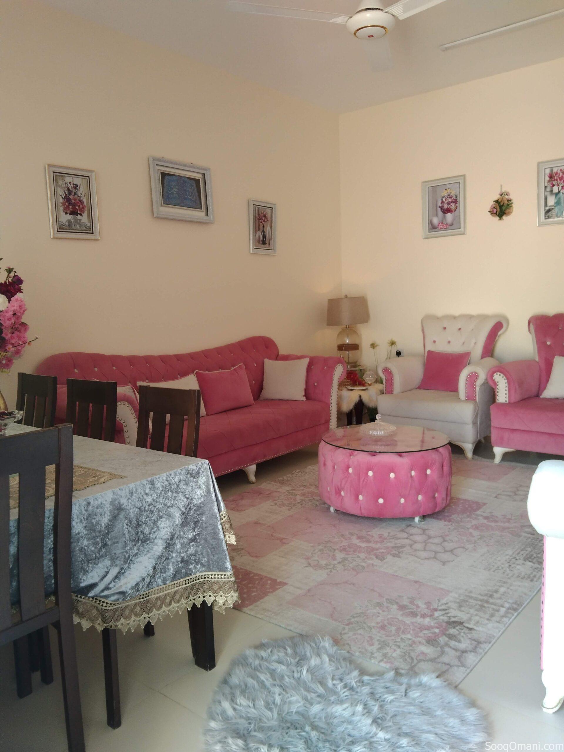 a clean, custom-made sofa set, For sale