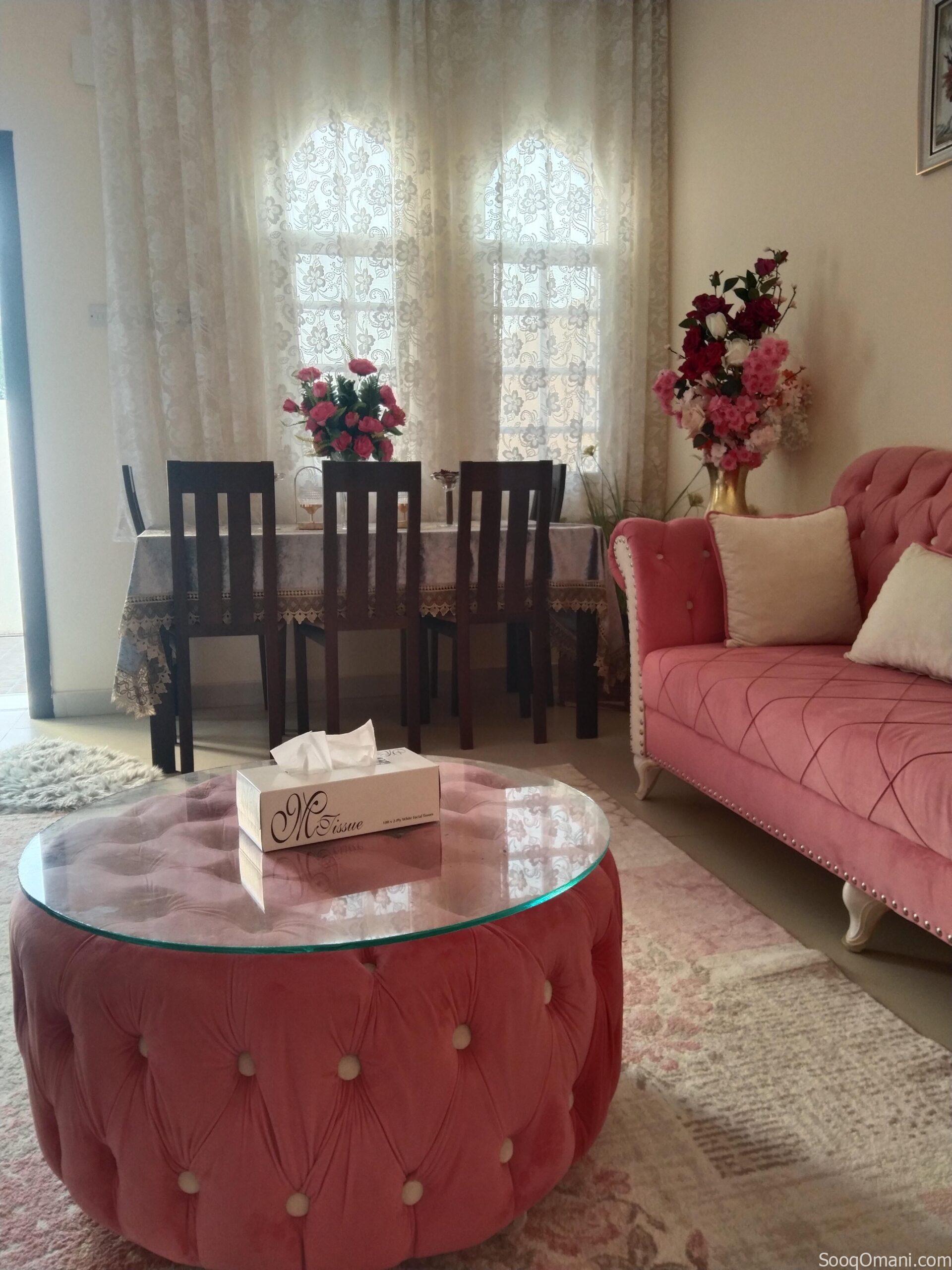 a clean, custom-made sofa set, For sale