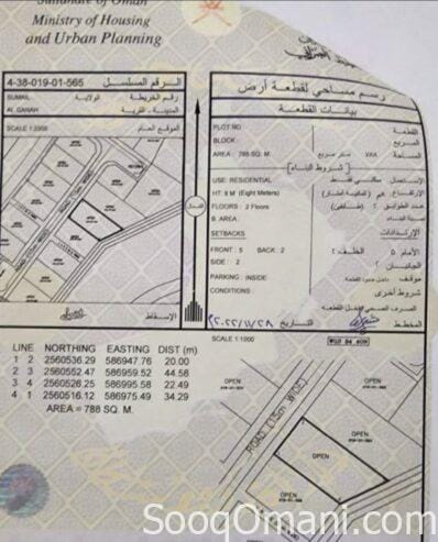 أرض للبيع ولاية سمائل وادي بني رواحه