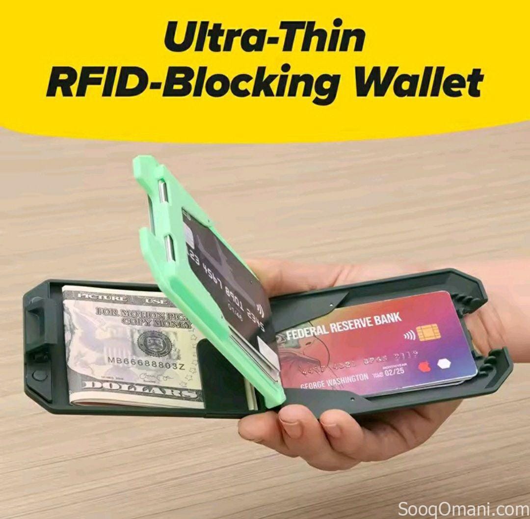 A wallet for cards and money that protects you from theft
