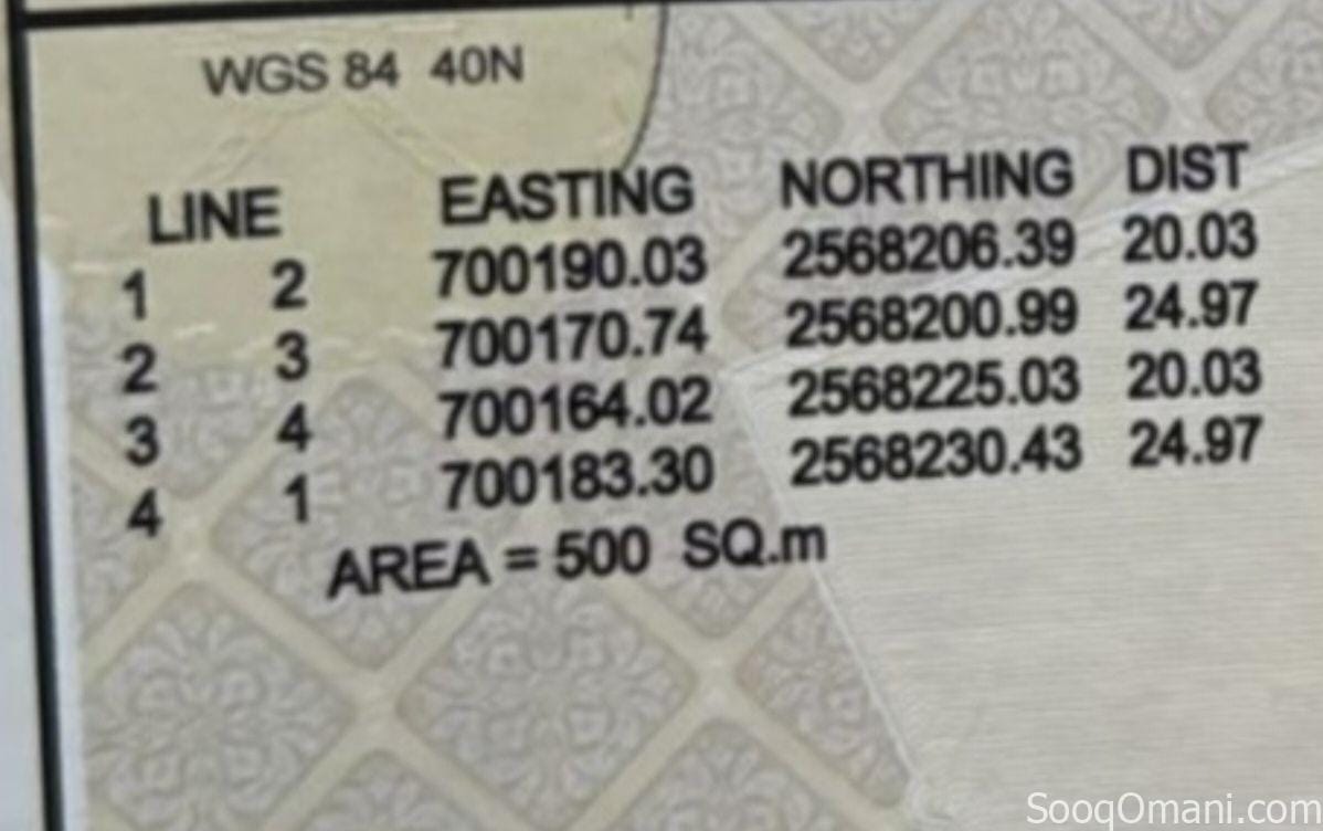 Land in Al-Qurayyat, Daghmar Al-Fale’, second line from the asphalt road, for only 5,000
