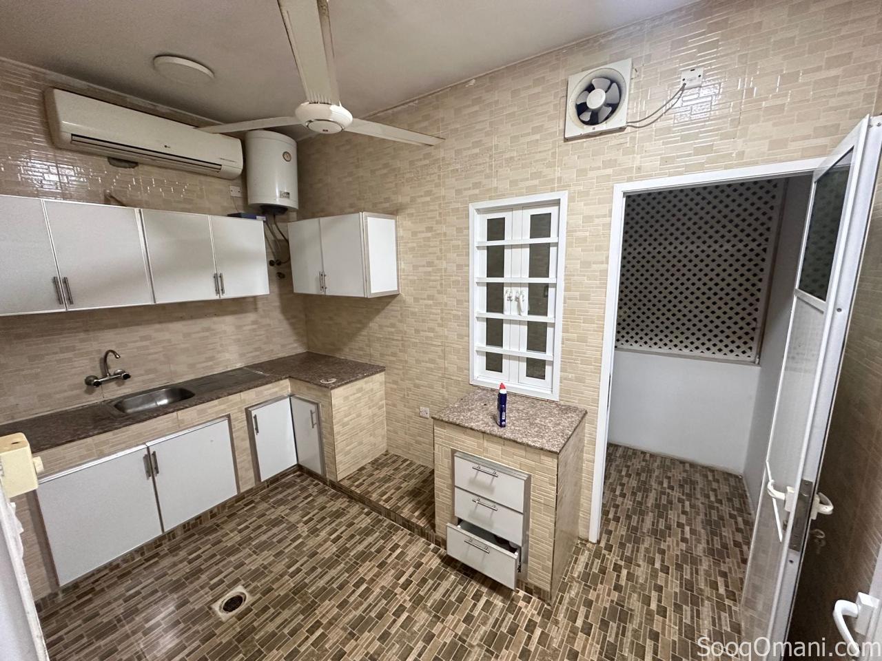 For rent, a clean and spacious apartment on the first floor in a residential building in South Maabela, near Al Safa Roundabout.