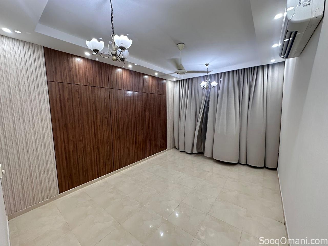 For rent, a clean and spacious apartment on the first floor in a residential building in South Maabela, near Al Safa Roundabout.