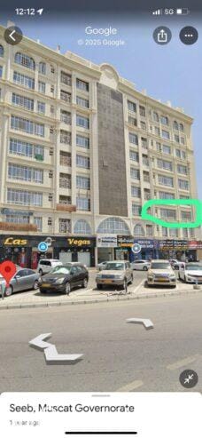 For rent an excellent apartment in an excellent location in Al Khoud on Al Sadd Street, near Al Afak Hotel Apartments and Fikra Library