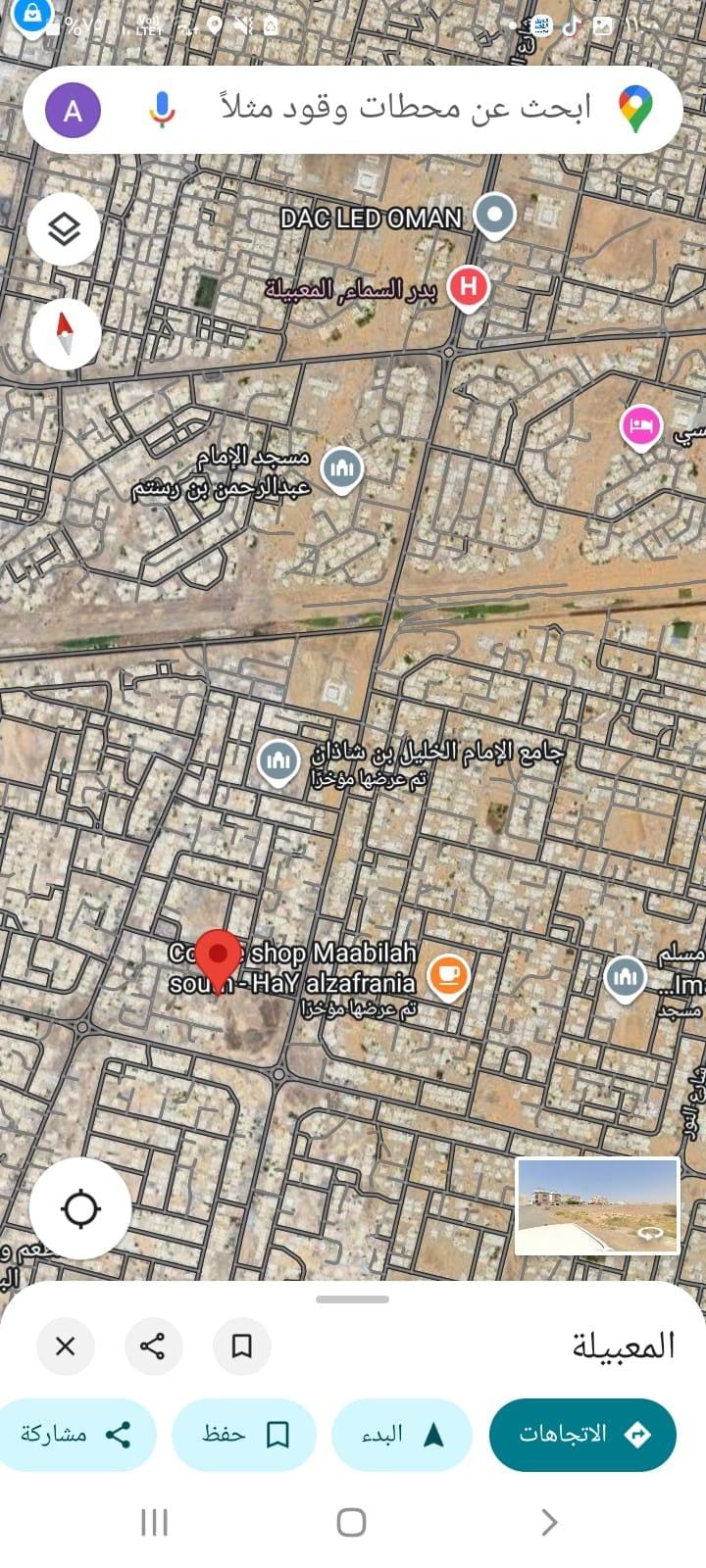 للايجار بيت ارضي بموقع ممتاز في شارع الخيرفي المعبيلة الجنوبية بمساحة واسعة بالقرب من روضة المبتكر