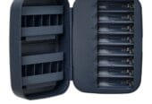 Rechargeable battery charger with storage