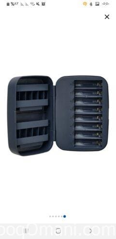 Rechargeable battery charger with storage
