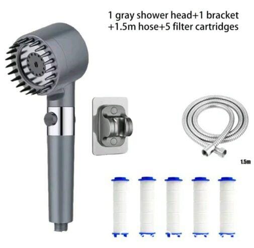 Shower filter with massage with filters