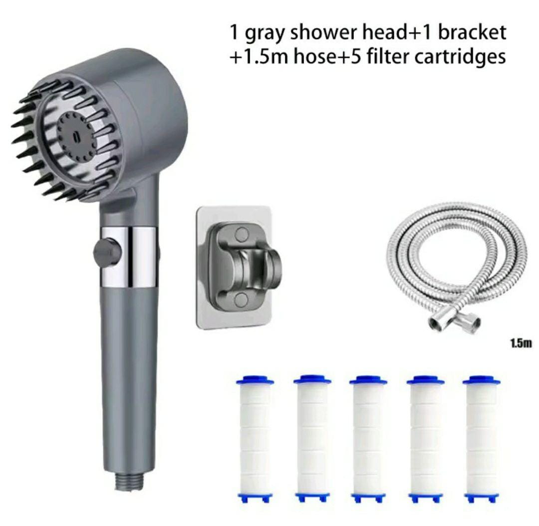 Shower filter with massage with filters