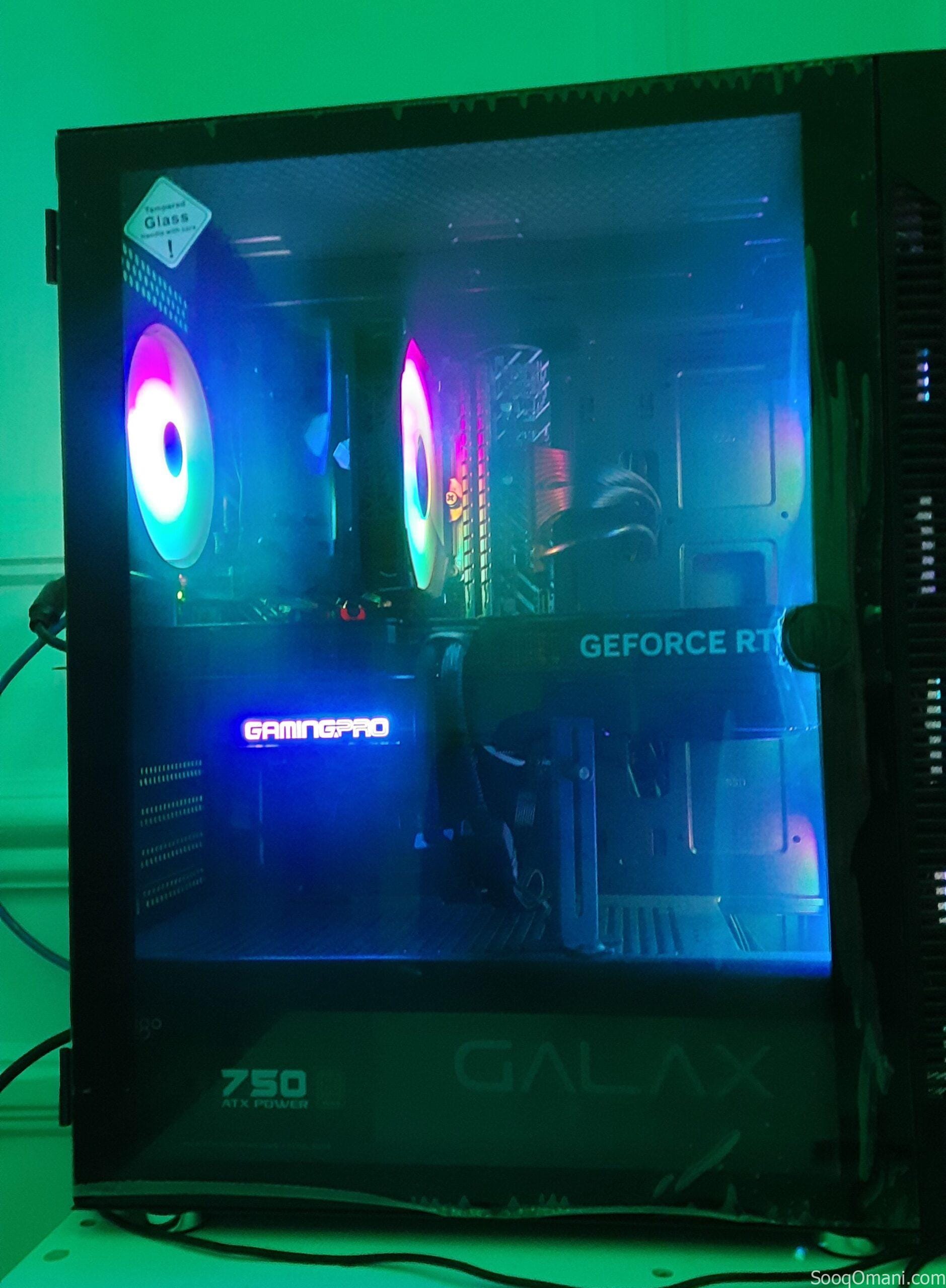 Gaming PC مستعمل للبيع بسعر ممتاز جدا، مستعمل شهر فقط مع وجود الضمان لمدة سنة كاملة على جميع القطع و