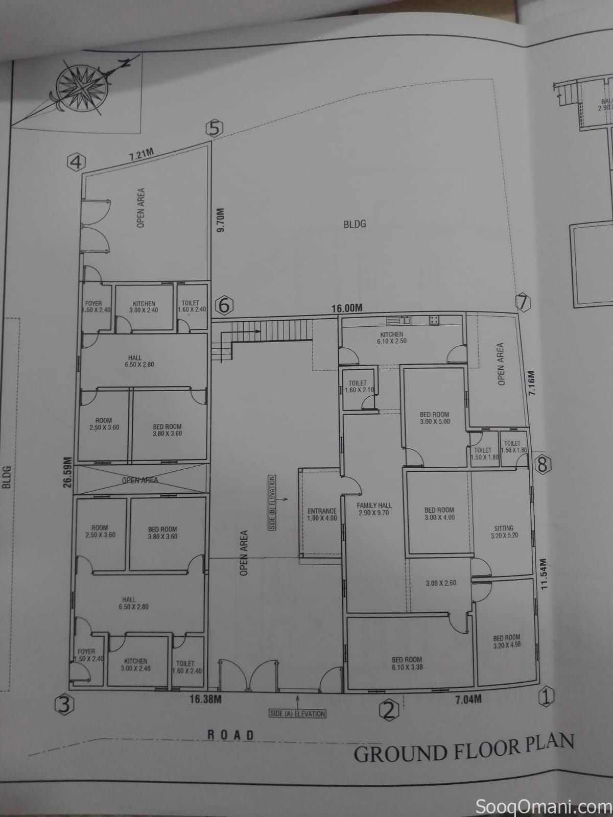منزل في مسقط السيب عند البحر والسوق موقع ممتاز الاستثمار