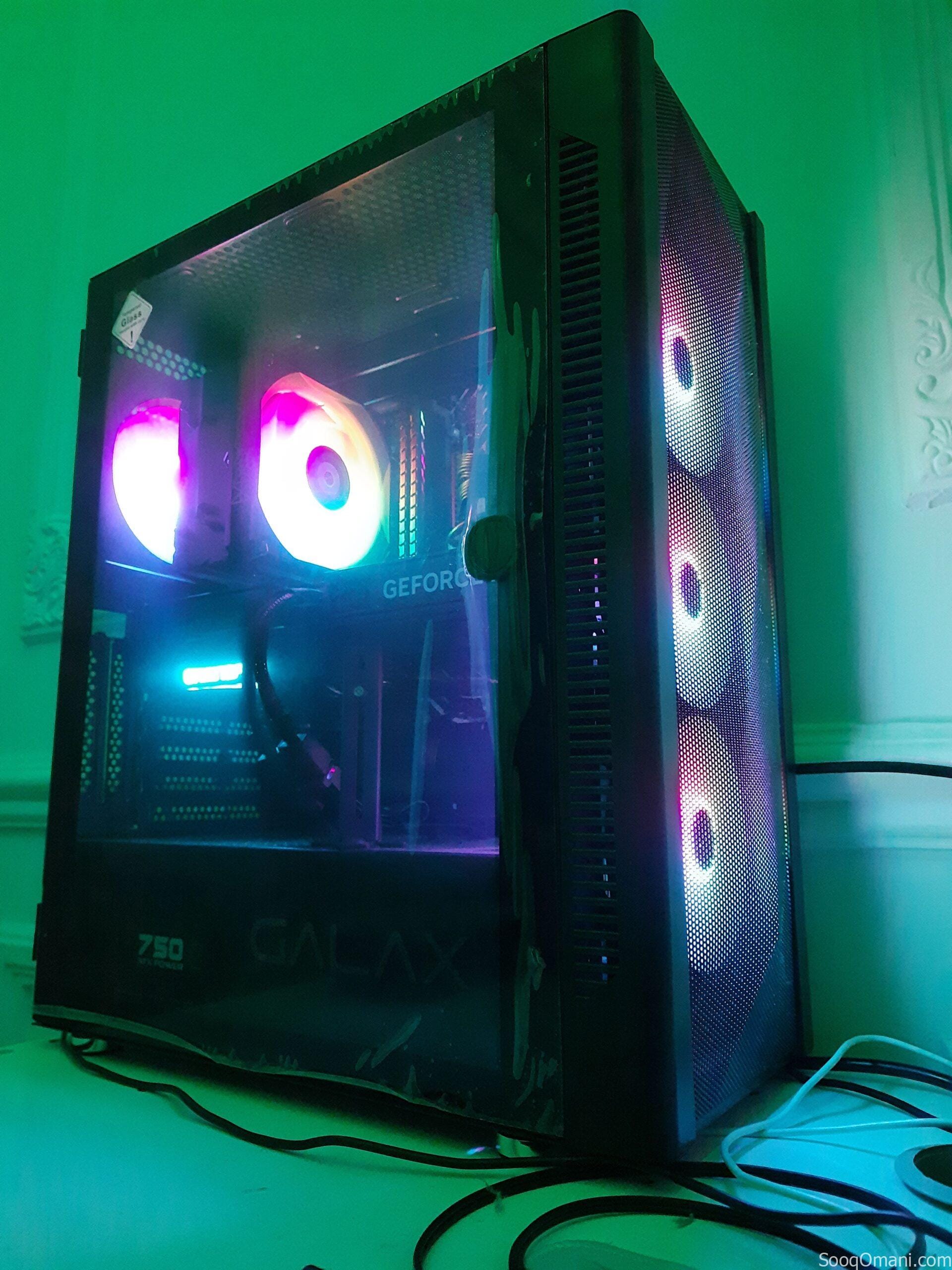 Gaming PC مستعمل للبيع بسعر ممتاز جدا، مستعمل شهر فقط مع وجود الضمان لمدة سنة كاملة على جميع القطع و