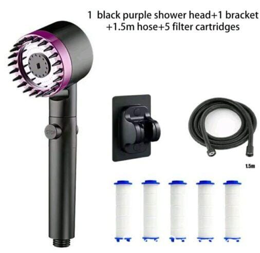Shower filter with massage with filters