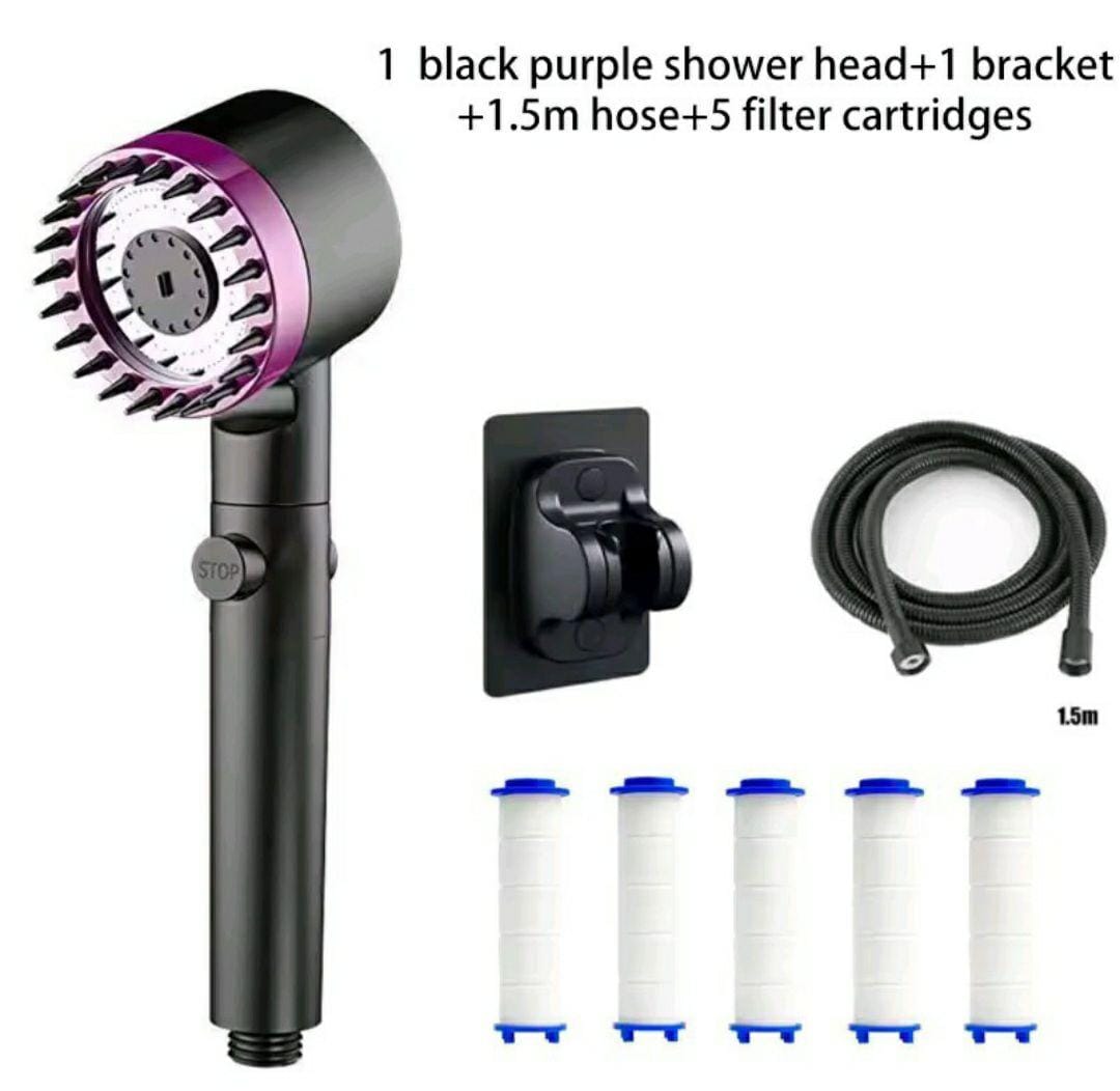 Shower filter with massage with filters