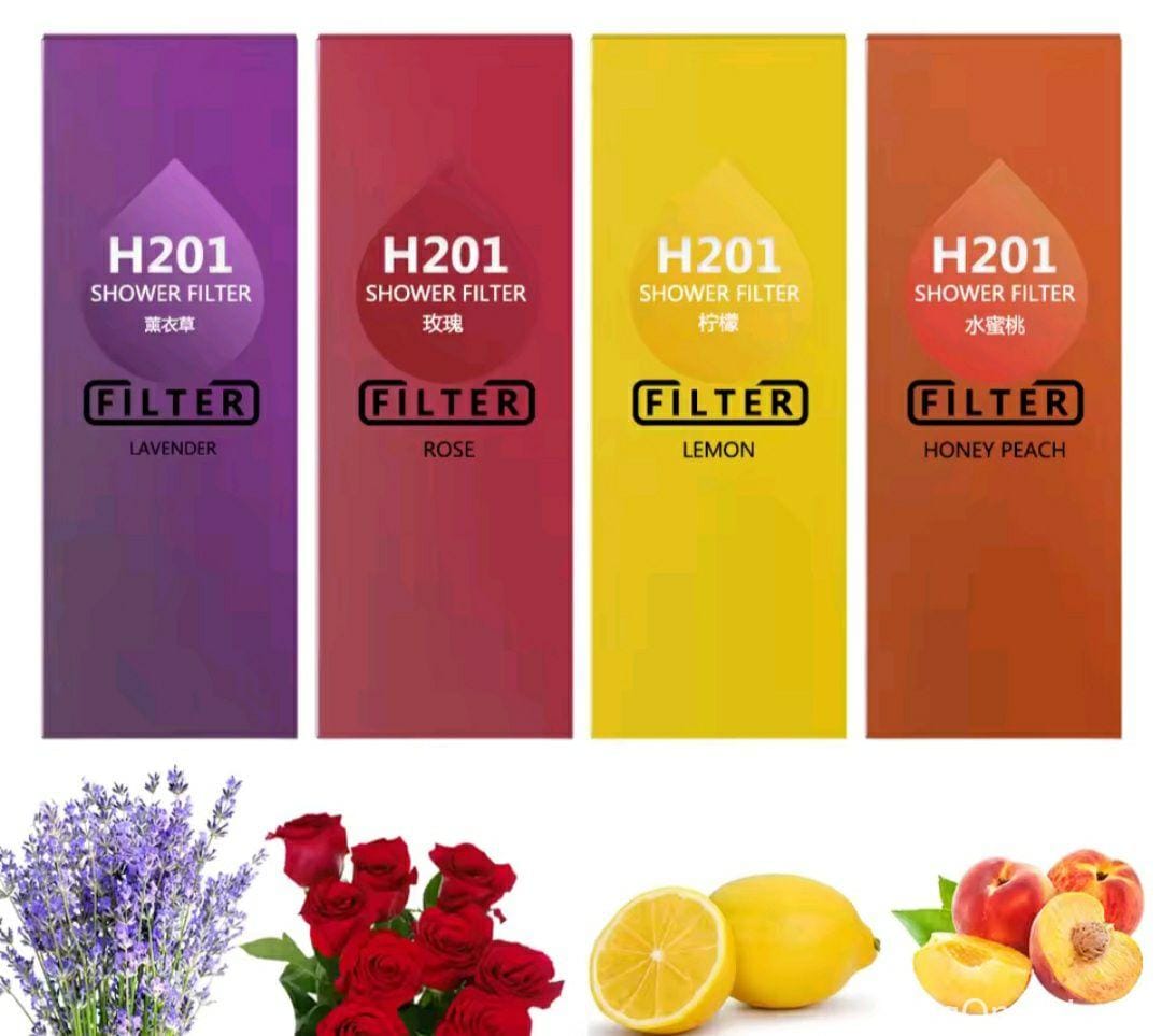 فلتر الاستحمام بروائح جميلة منقي مياة وإزالة الكلور