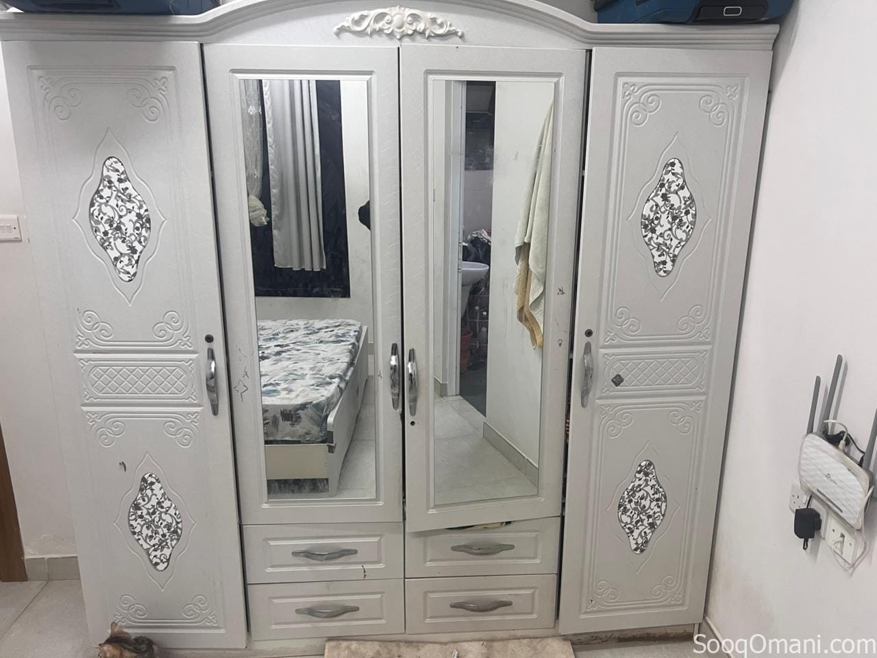 Bedroom, sofas, and rugs