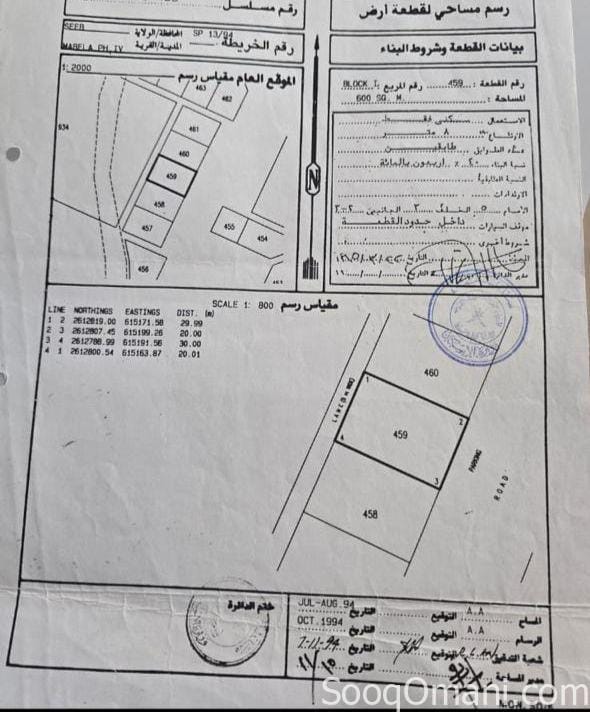 للبيع ارض سكنية في موقع حيوي في المعبيلة