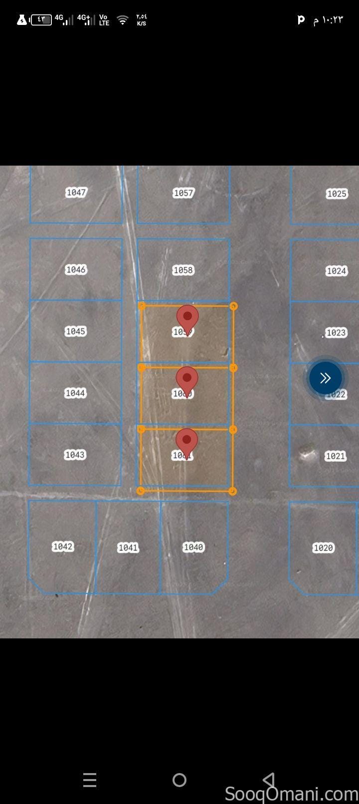 3 اراضي سكنيه للبيع شبك في بركاء القريه الثامنه