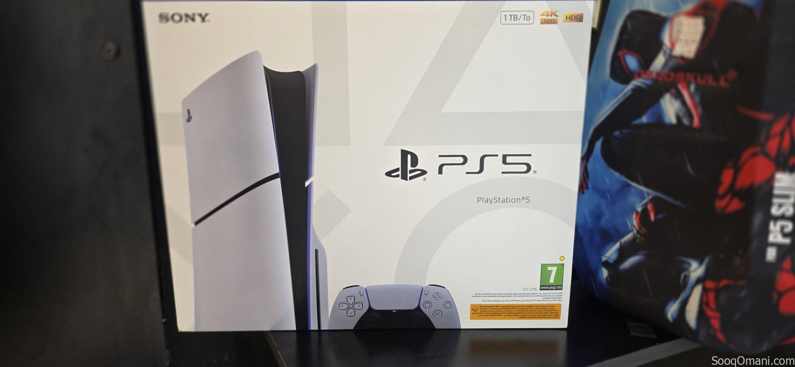 بلايستيشن 5 سليم (نسخة الأقراص) 1 تيرا + جهاز تحكم إضافي + لعبة FC25 + سماعة رأس + حقيبة ضمان استب