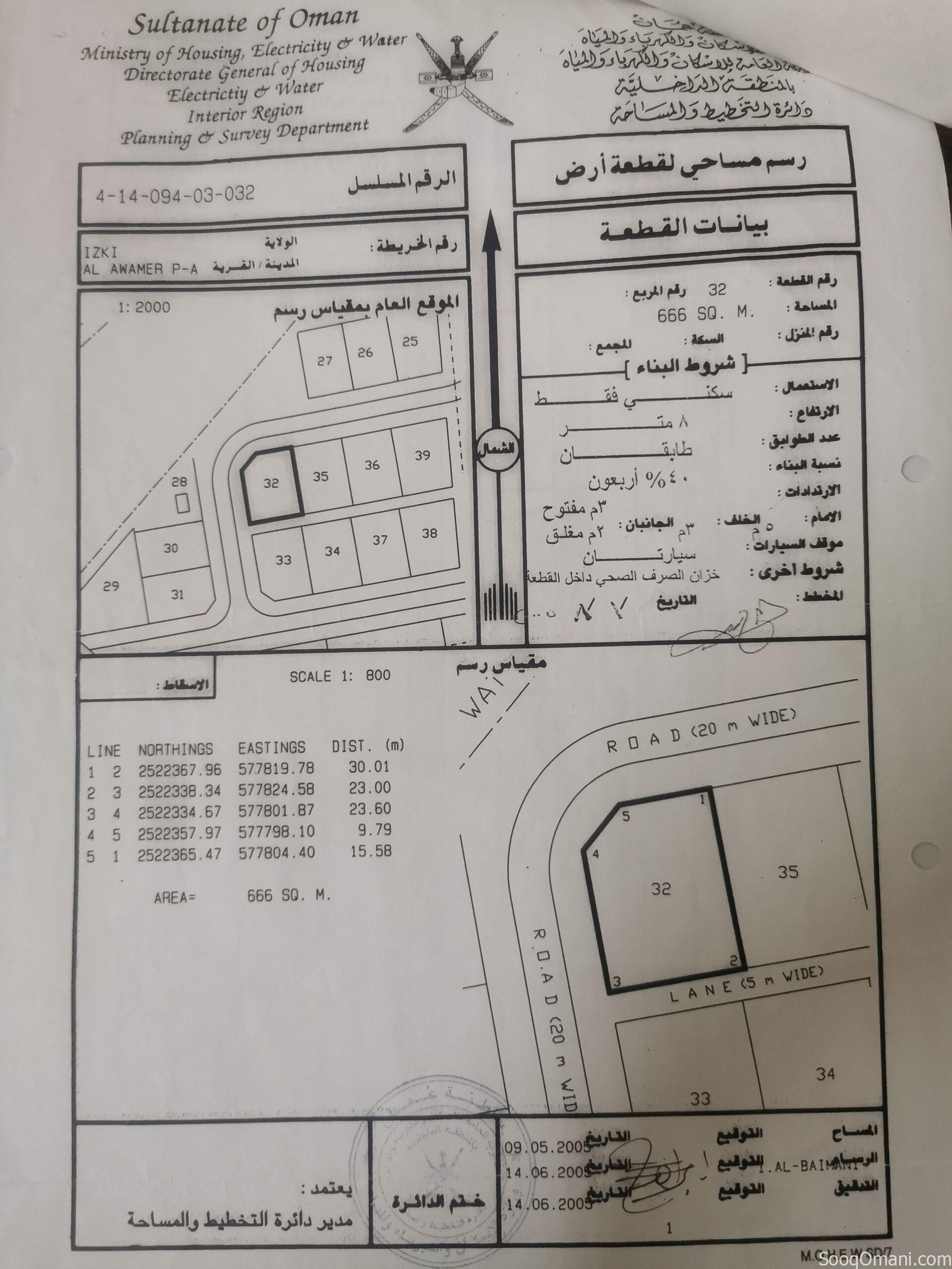 ارض سكنية للبيع قلعه العوامر