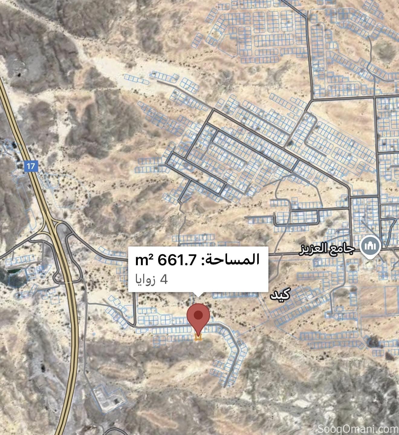 I am the owner. The land area is 660 square meters, expandable, in the Al-Hajir 1 area