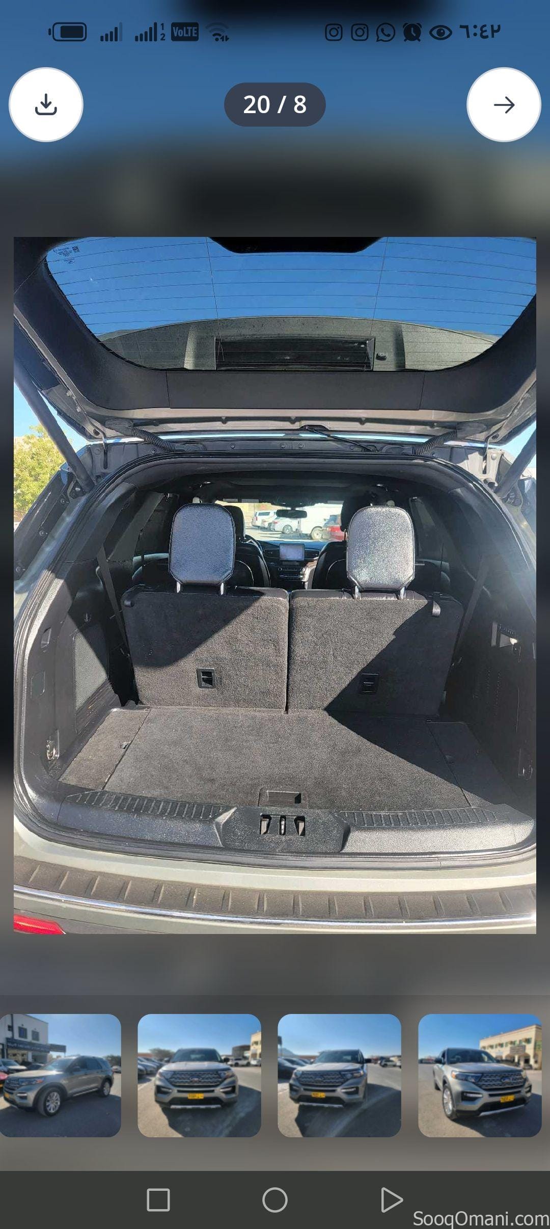 فورد اكسبلور 2020 لمتد الفئة الأولى تيربو 360 درجة مواصفات عالية بدون ايرباج فورويل