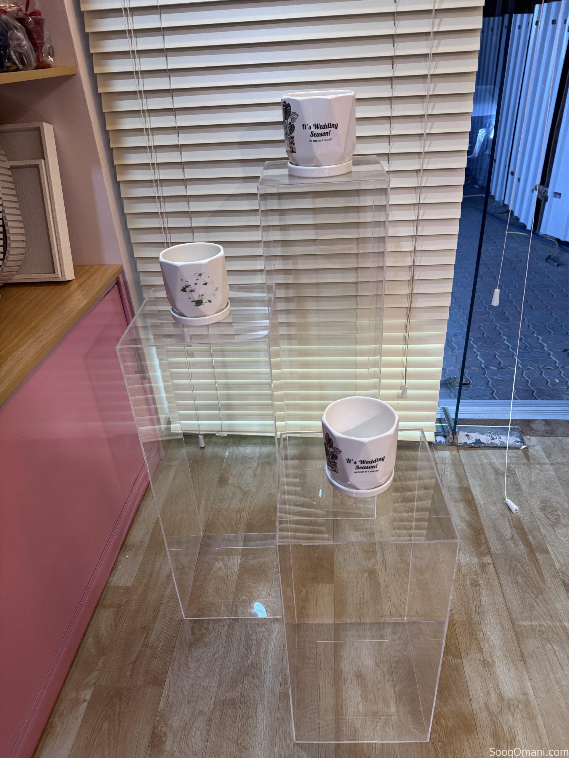 Set of 3 Acrylic display tables