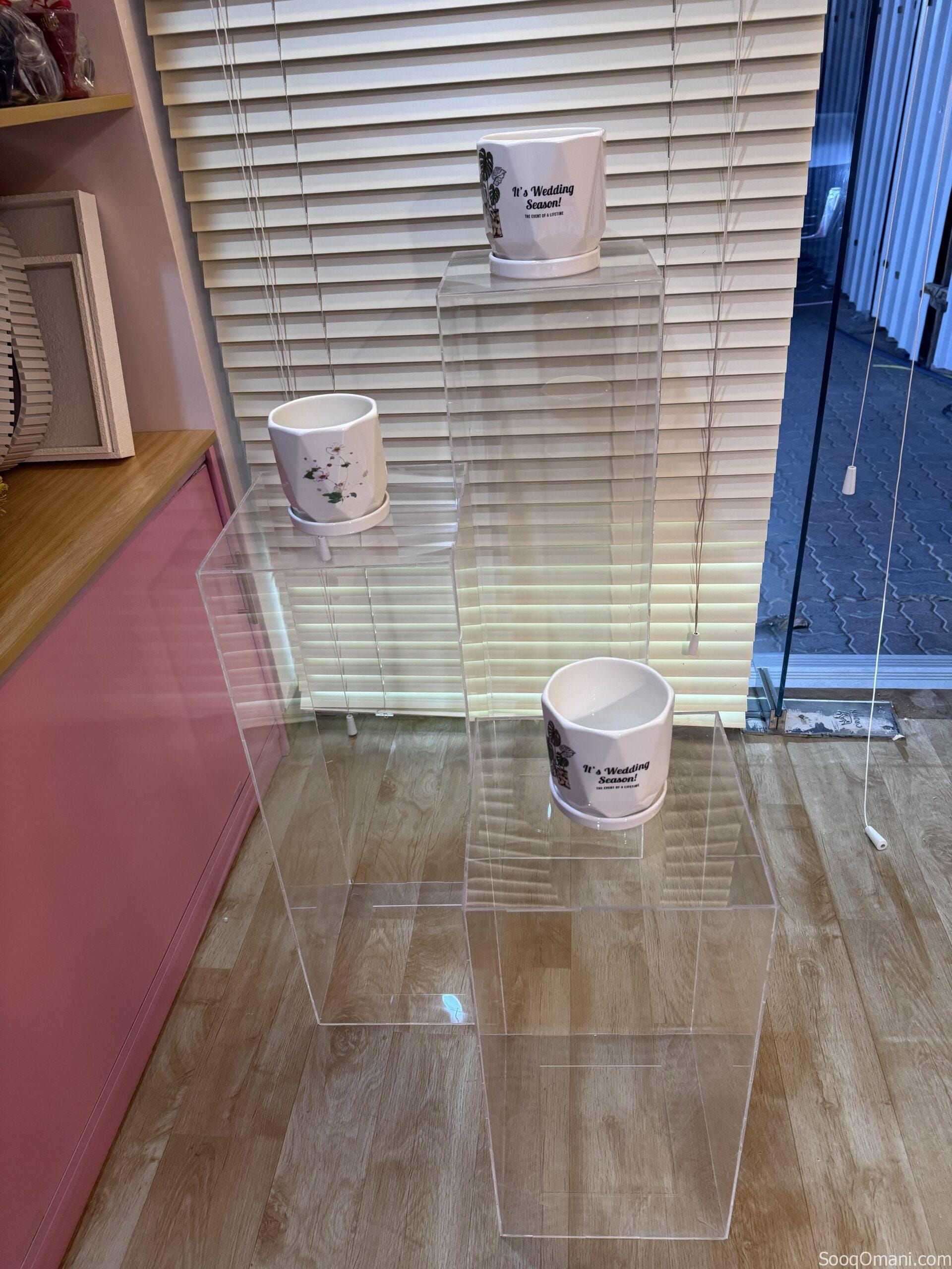 Set of 3 Acrylic display tables