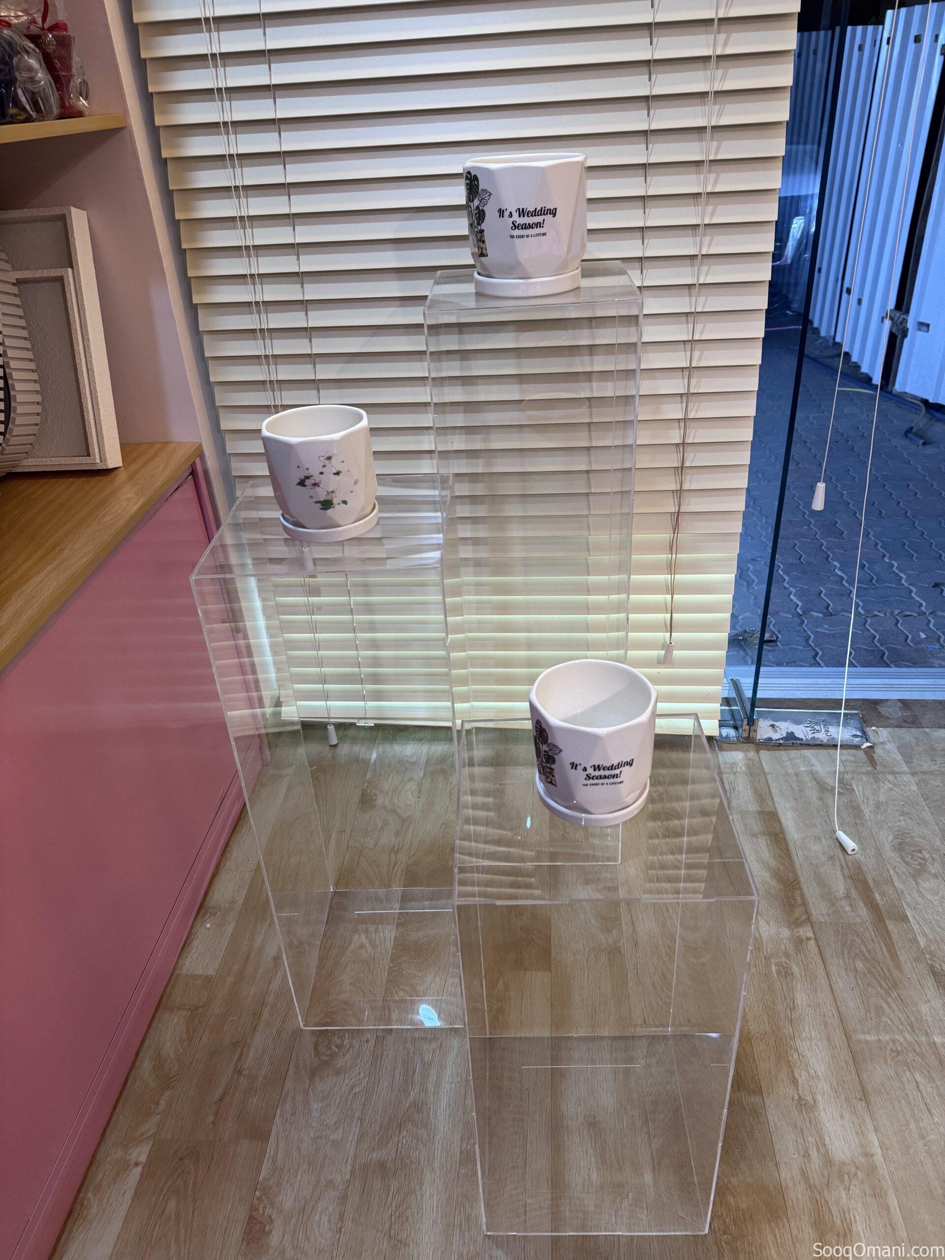 Set of 3 Acrylic display tables