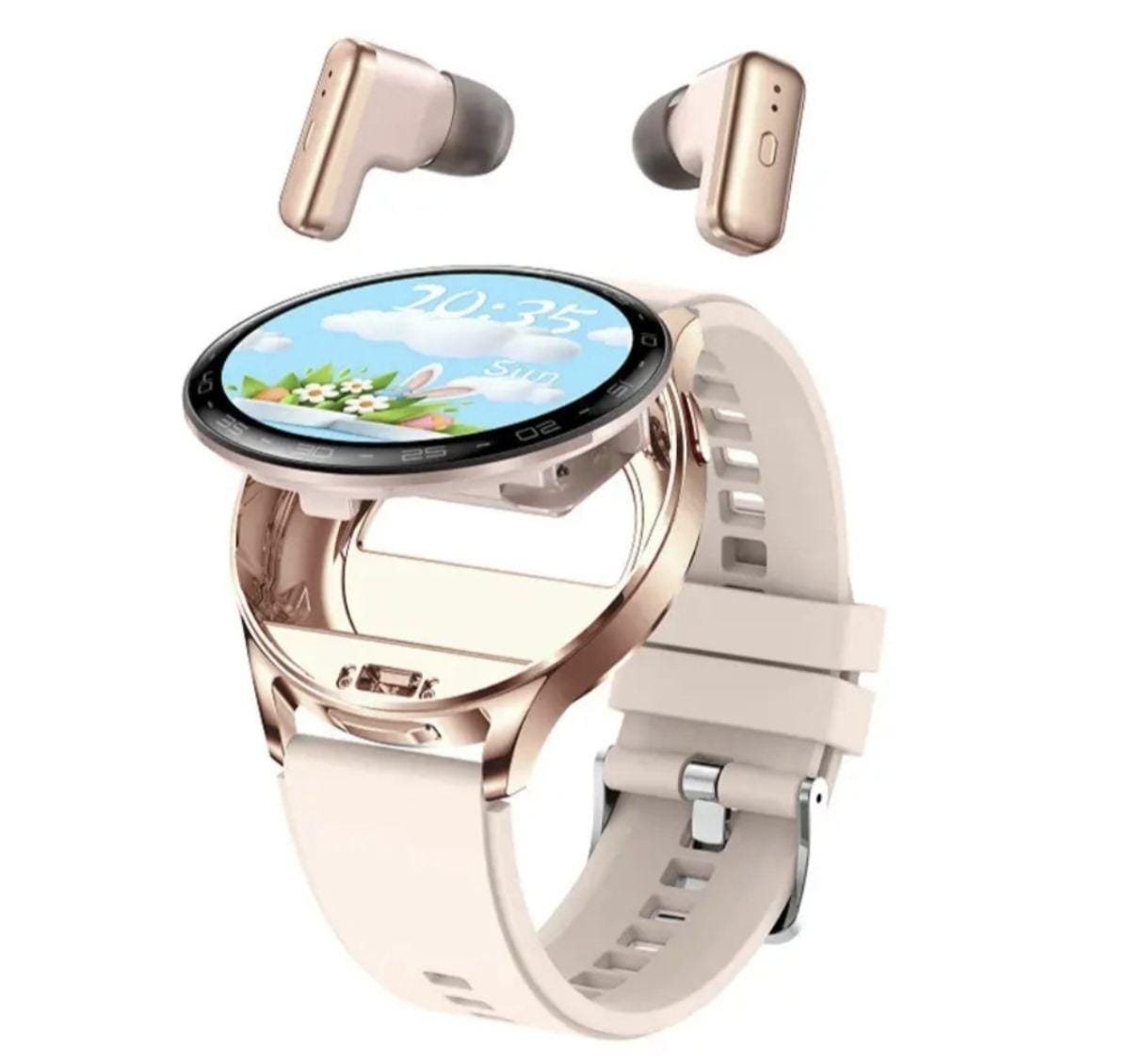 Smartwatch with built-in earphones, water resistant