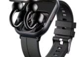 Smartwatch with built-in earphones, water resistant