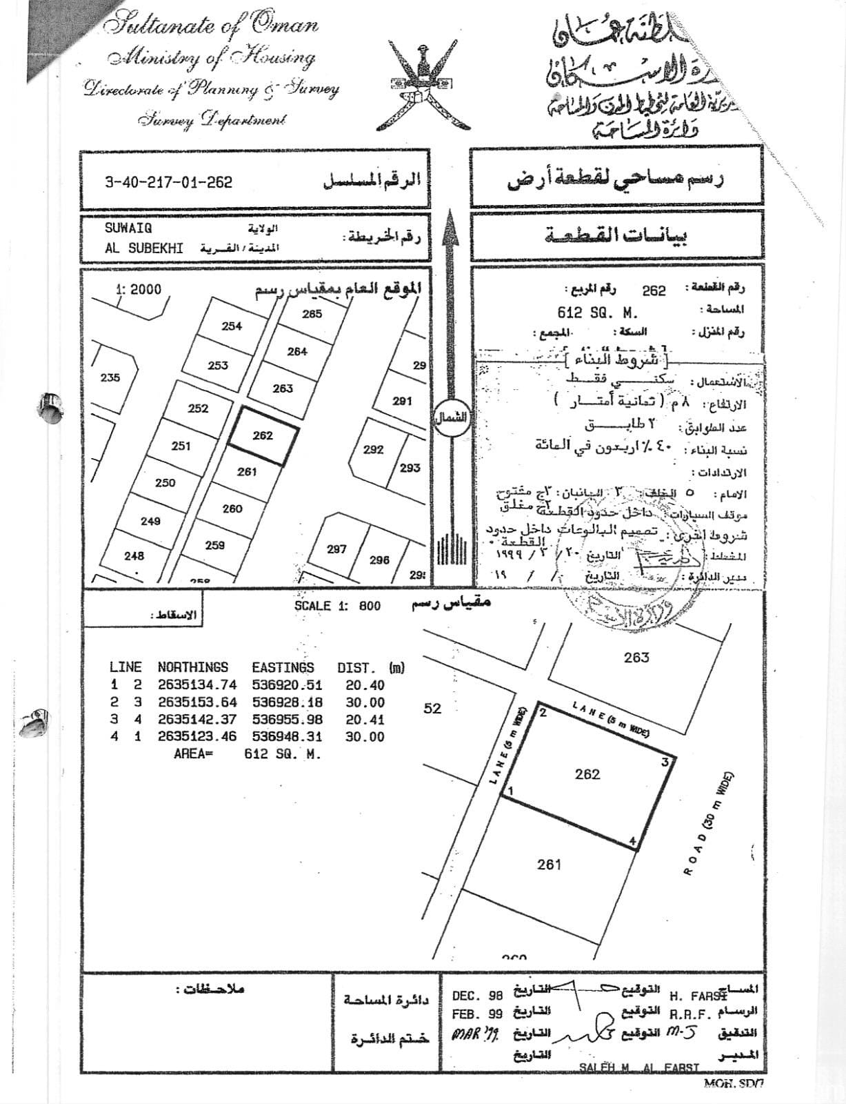 ‏أرض سكنية في ولاية السويق منطقة الصبيخي للبيع