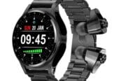 Smartwatch with built-in earphones, water resistant