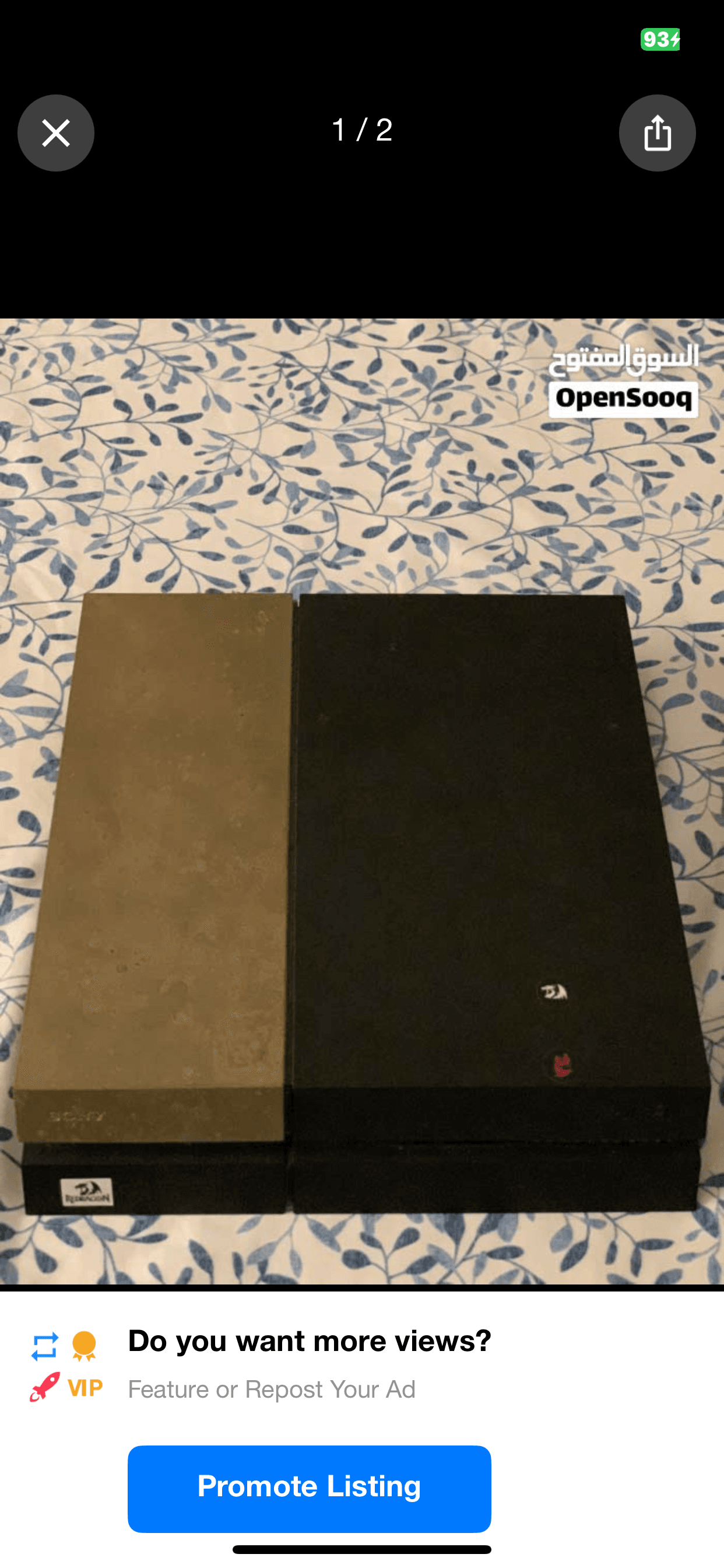 Playstation 4 for sale with 2 games