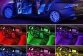 طقم أضواء ليد (LED) داخلية للسيارة – تحكم ريموت وحساس صوت!