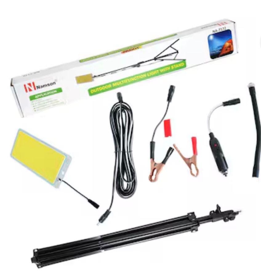 إضاءة رحلات وكشتات LED قوية 300W/800W مع ستاند تلسكوبي