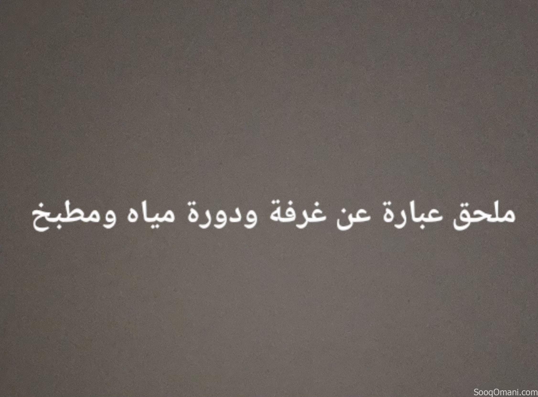 غرفة مع دورة مياه ومطبخ