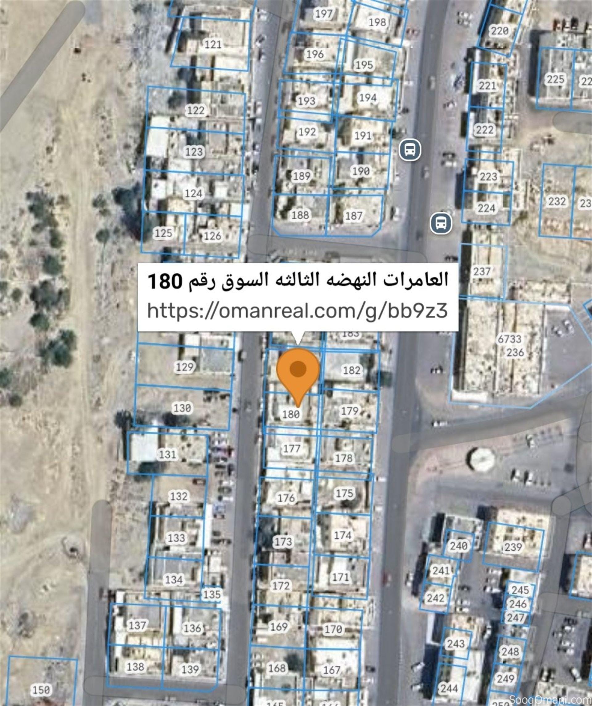 أرض سكنيه للبيع في العامرات السوق