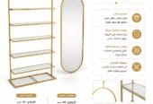 Iron and glass/marble stands