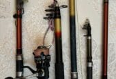 Sale and repair of broken fishing rods and their spare parts