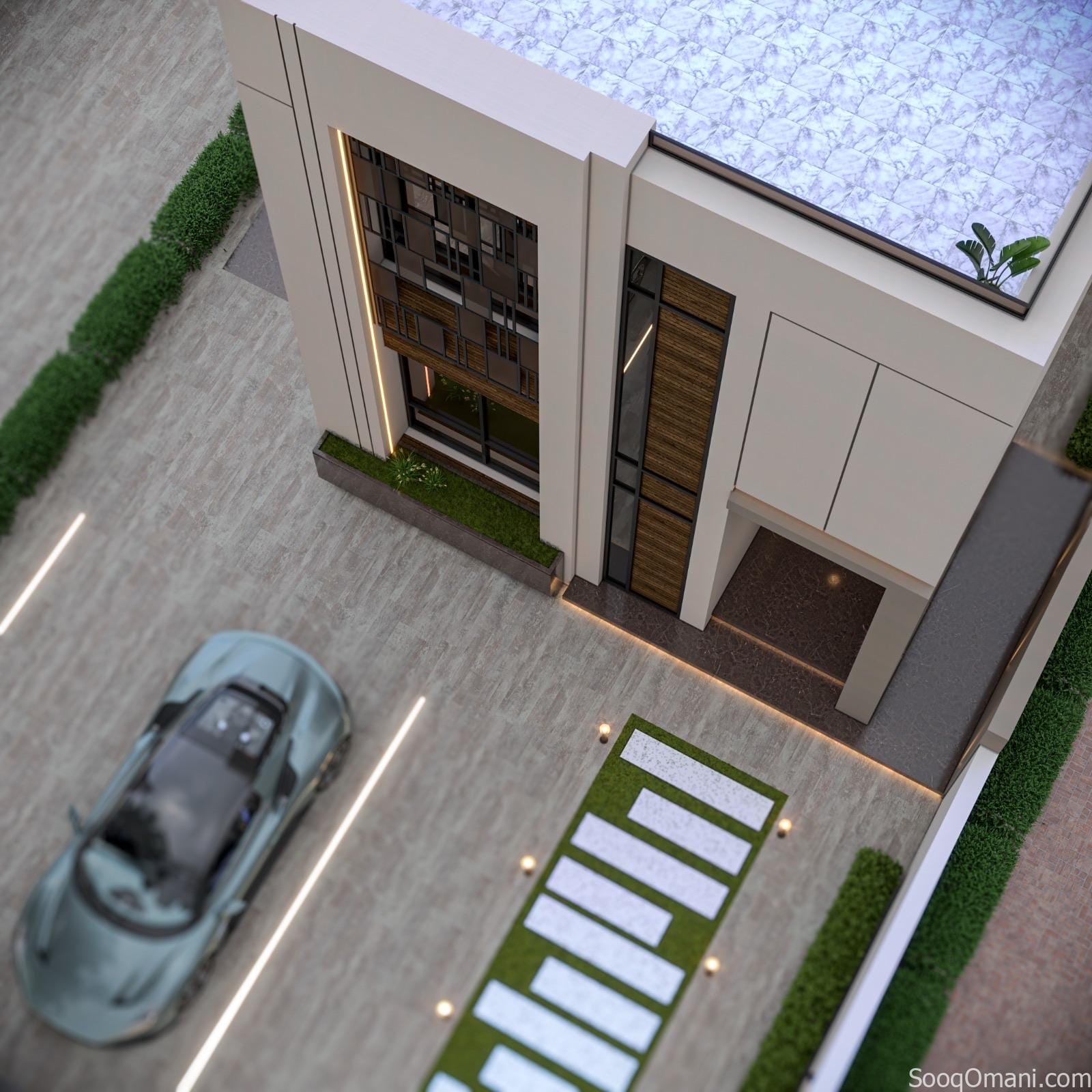 A detached villa in Al Amerat, Block 11/1, two floors, close to Badr Al Din Mosque